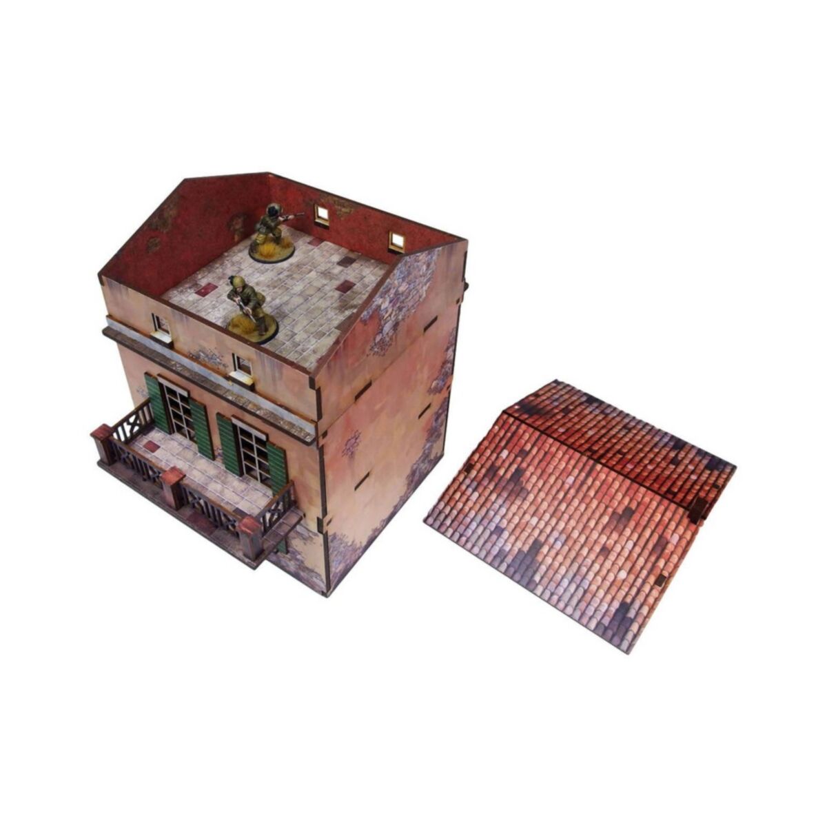 Micro Arts Studio - WW2 Italy Balcony House (1) PREPAINTED [28mm/1:56] - Pre-Order