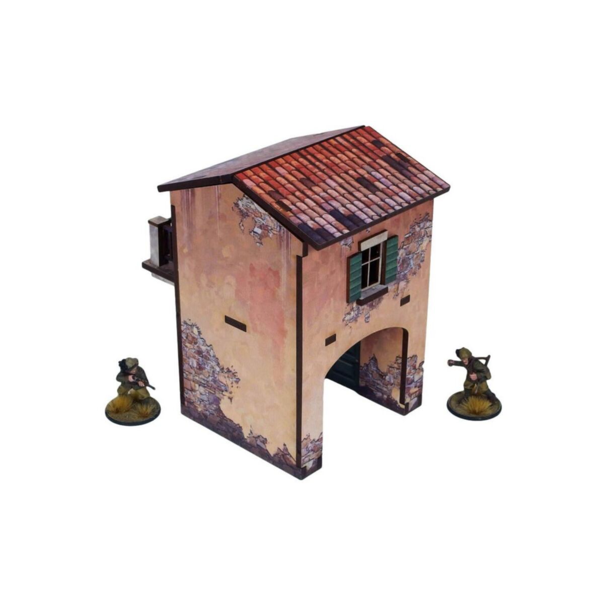 Micro Arts Studio - WW2 Italy Gate Balcony (1) PREPAINTED [28mm/1:56] - Pre-Order