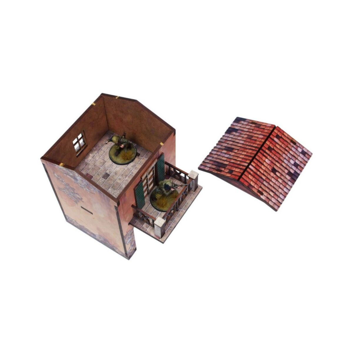 Micro Arts Studio - WW2 Italy Gate Balcony (1) PREPAINTED [28mm/1:56] - Pre-Order
