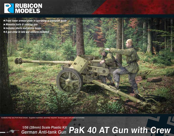 Rubicon Models - German Pak 40 Anti Tank Gun + Crew
