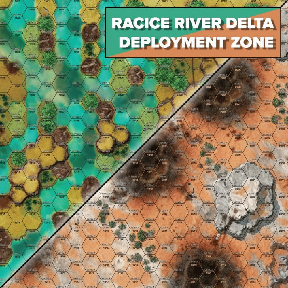 BattleTech - BattleMat - Tukkayid: Racice River Delta / Deployment Zone - Pre-Order