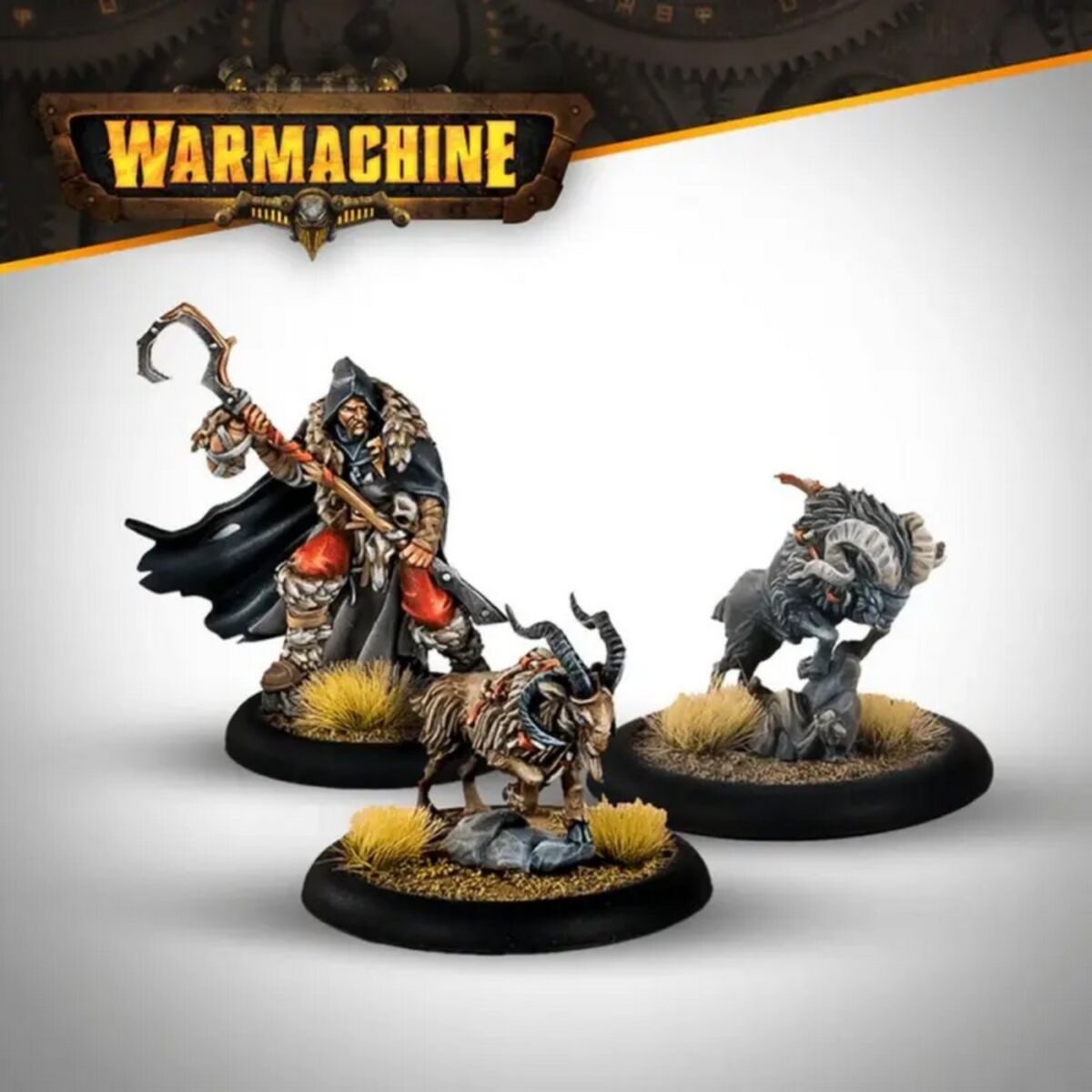 Warmachine Direct Khador Winter Korps Old Umbrey Shearlings - Pre-Order