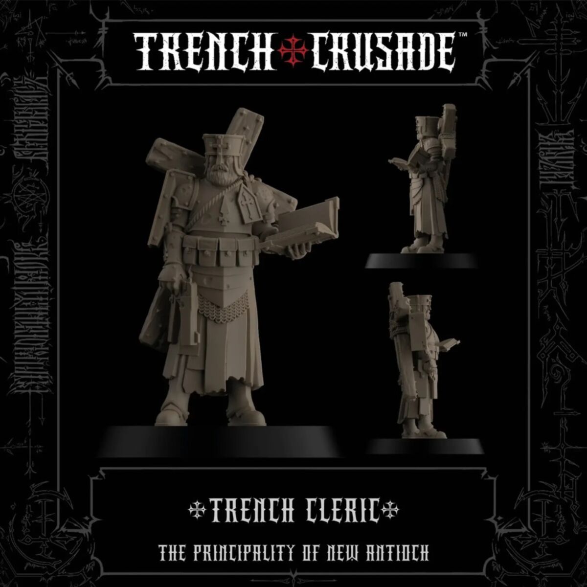 Trench Crusade By Pluto Minis - Trench Cleric (Book - Pistol) - Pre-Order