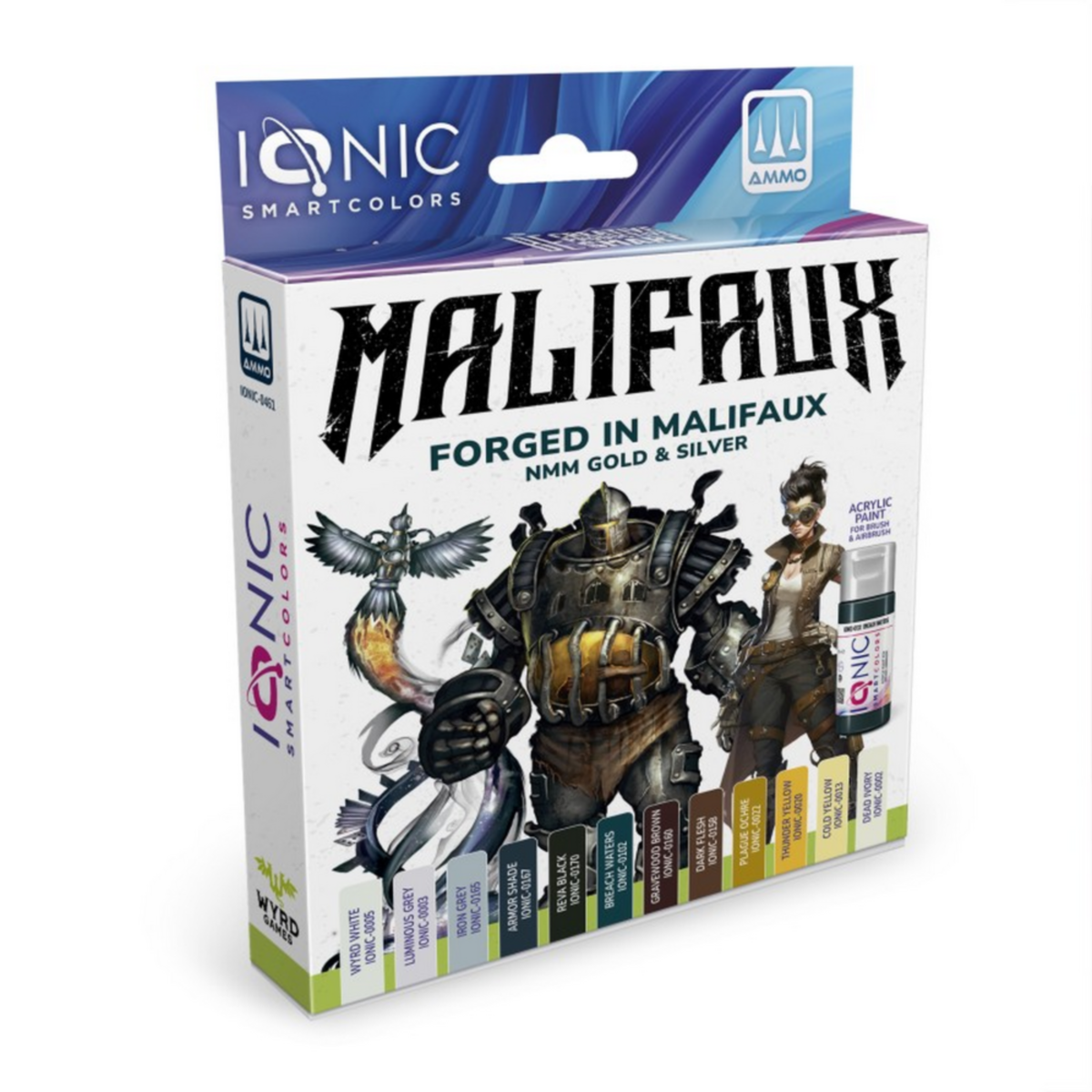 IONIC SMART - Set Malifaux Forged in Malifaux NMM Gold and Silver Paint Set - Pre-Order
