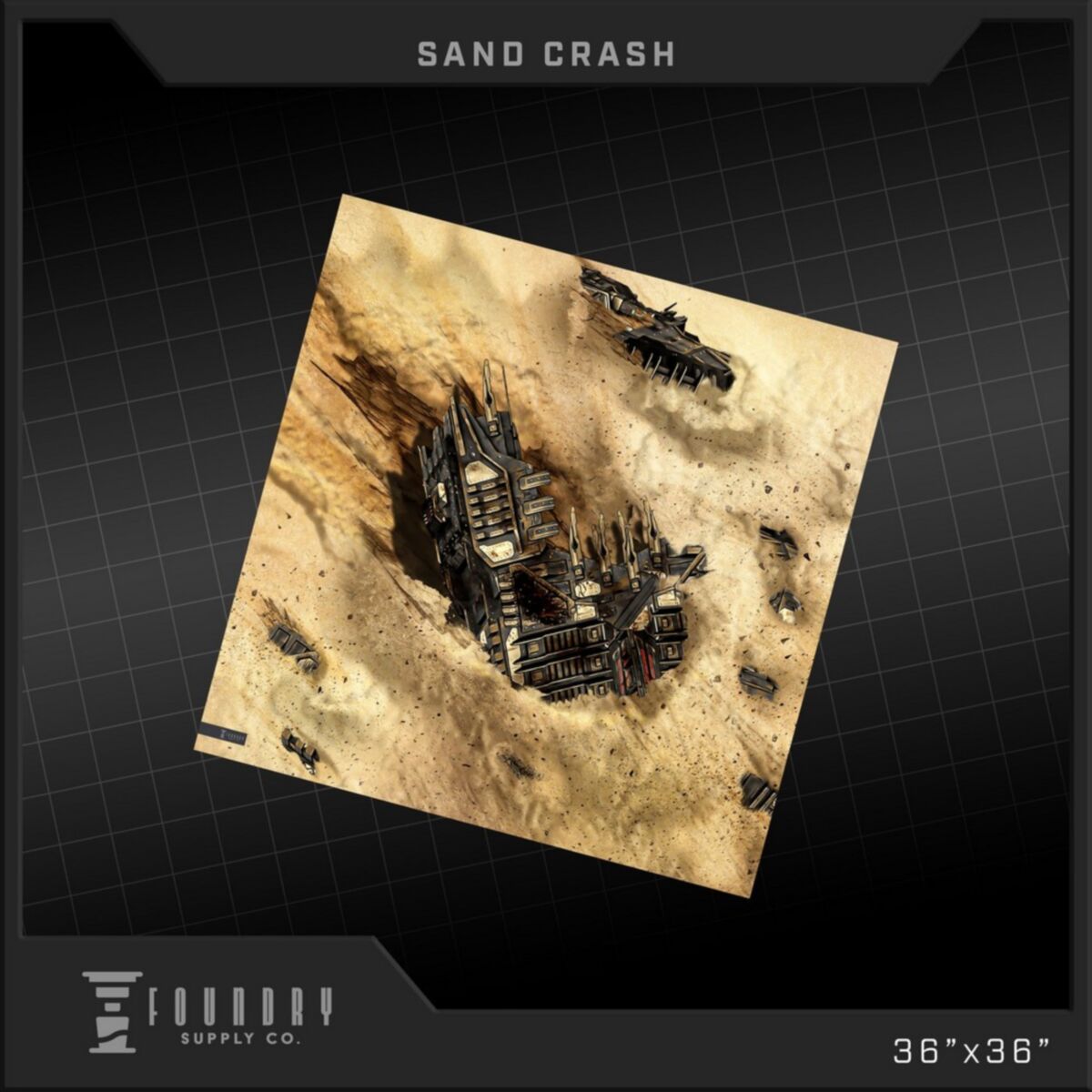 Foundry Supply - BattleMat - Sand Crash (36""x36"") - Pre-Order