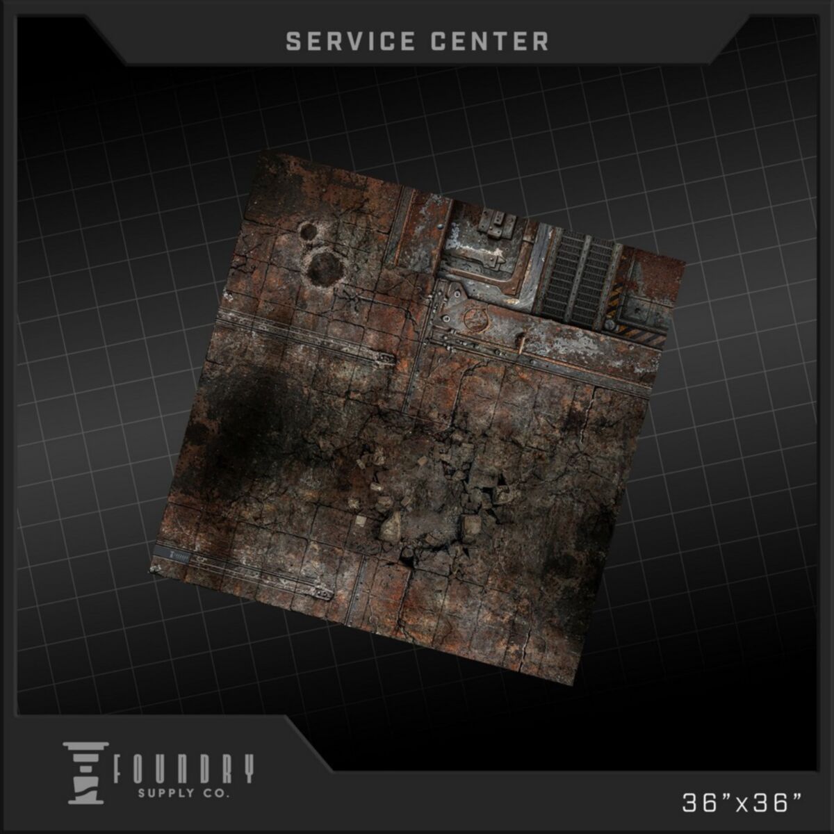 Foundry Supply - BattleMat - Service Center (36""x36"") - Pre-Order