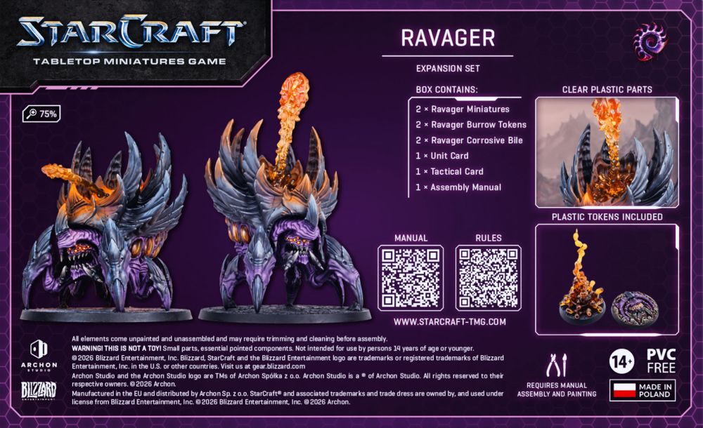 Starcraft Miniatures Games: Zerg - Ravager - Expansion Set - Pre-Order