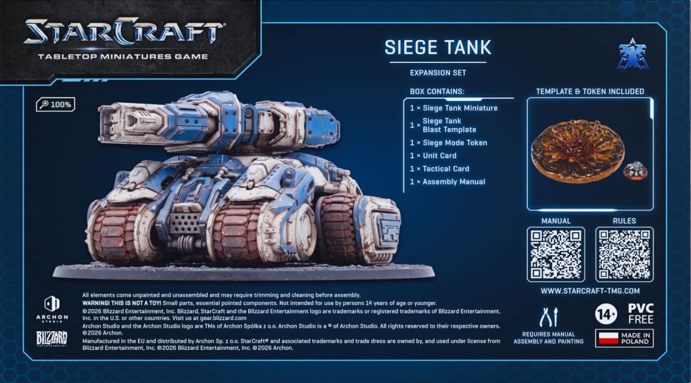 Starcraft Miniatures Games: Terran - Siege Tank - Expansion Set - Pre-Order