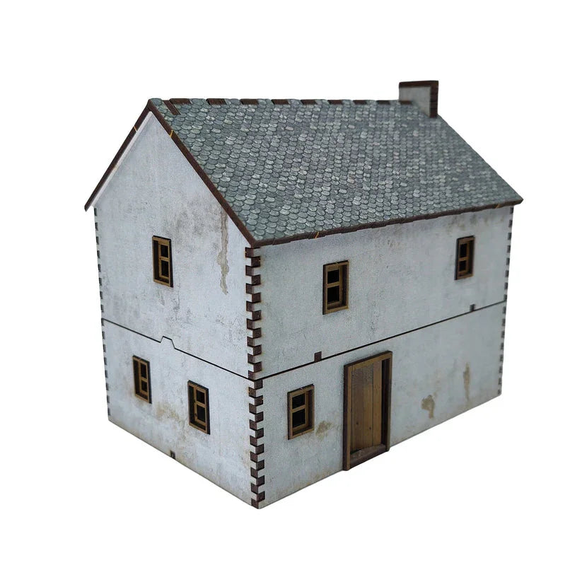 Battlefield Accessories: Double Story Shop - White render - 28mm (TTR)