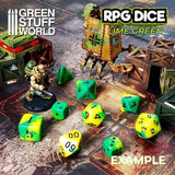 36x D6 12mm Dice - Lime Swirl - Gap Games