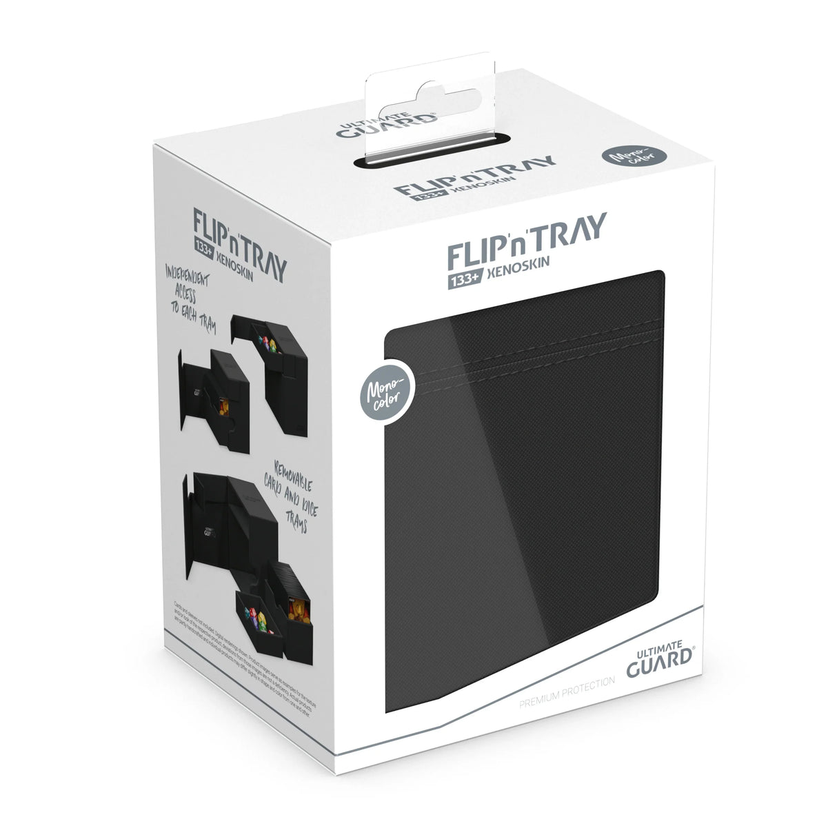 Ultimate Guard: Deck Box – XenoSkin Flip'n'Tray 133+ – Black