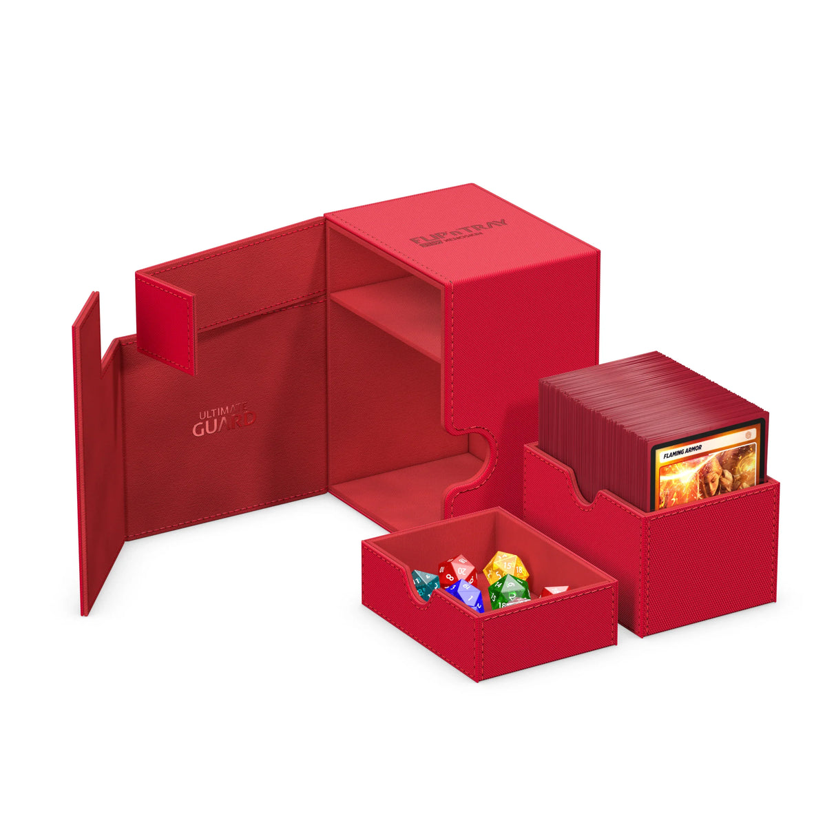 Ultimate Guard: Deck Box – XenoSkin Flip'n'Tray 133+ – Red