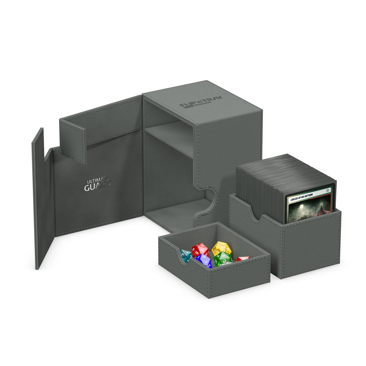 Ultimate Guard: Deck Box – XenoSkin Flip'n'Tray 133+ – Grey