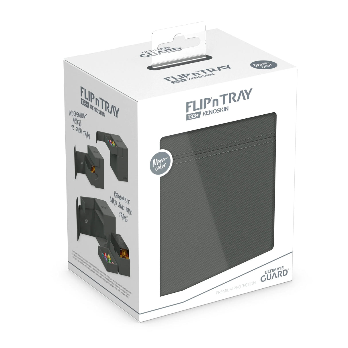 Ultimate Guard: Deck Box – XenoSkin Flip'n'Tray 133+ – Grey