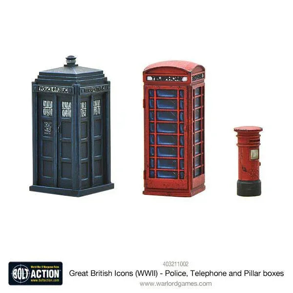 Bolt Action: Great British Icons (WWII) - Police, Telephone and Pillar boxes