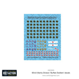 Bolt Action: 92nd Infantry Division decal sheet
