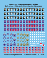Bolt Action US Airborne decal sheet