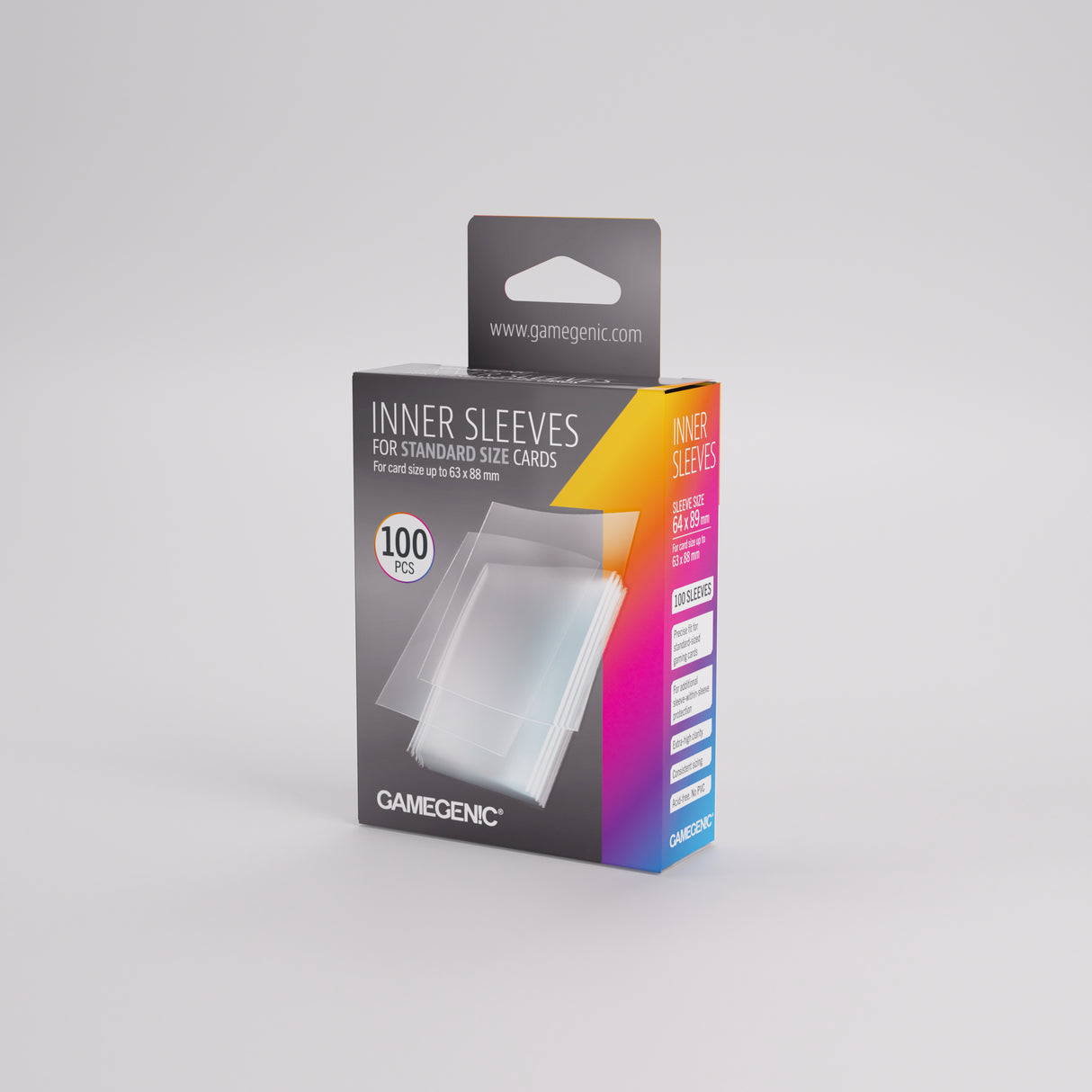 Gamegenic Inner Card Sleeves (64mm x 89mm) (100 Sleeves Per Pack)