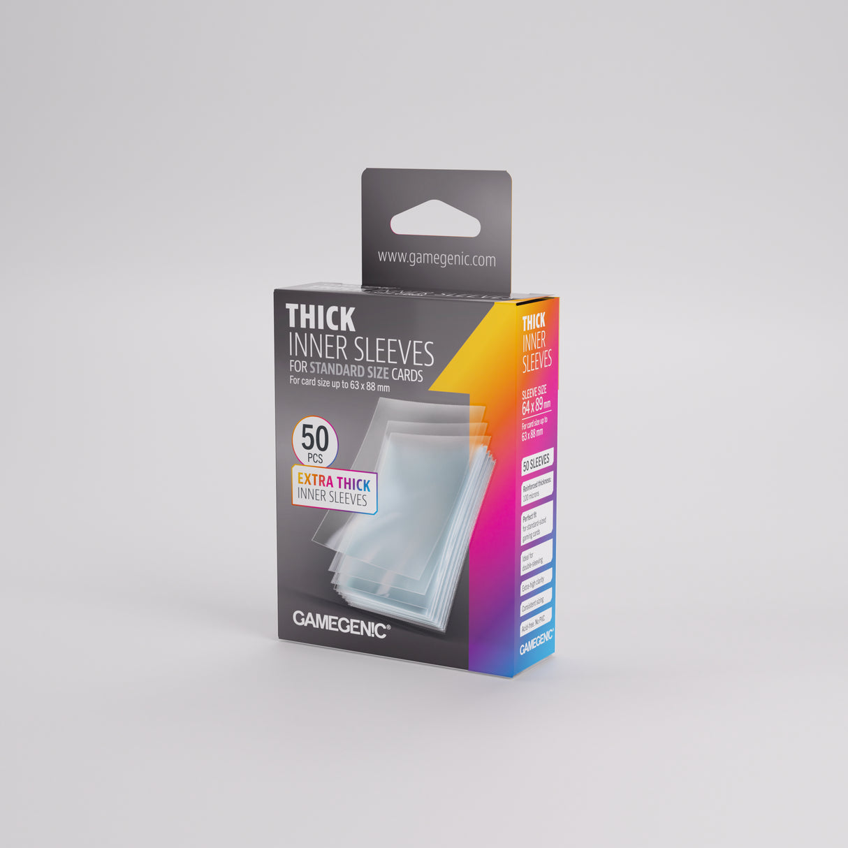 Gamegenic Thick Inner Card Sleeves (64mm x 89mm) (50 Sleeves Per Pack)