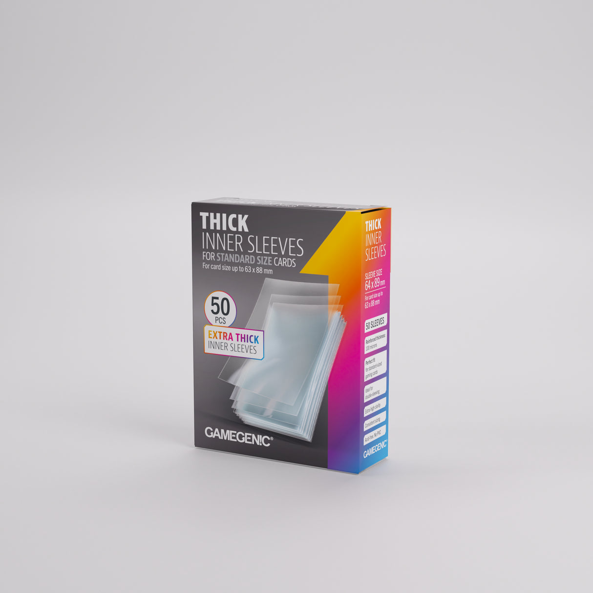 Gamegenic Thick Inner Card Sleeves (64mm x 89mm) (50 Sleeves Per Pack)