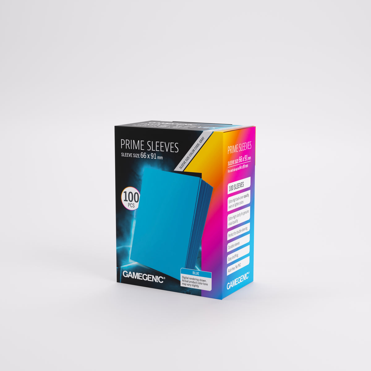 Gamegenic Prime Card Sleeves Blue (66mm x 91mm) (100 Sleeves Per Pack)