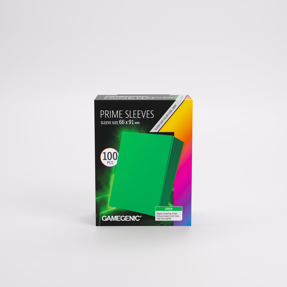 Gamegenic Prime Card Sleeves Green (66mm x 91mm) (100 Sleeves Per Pack)