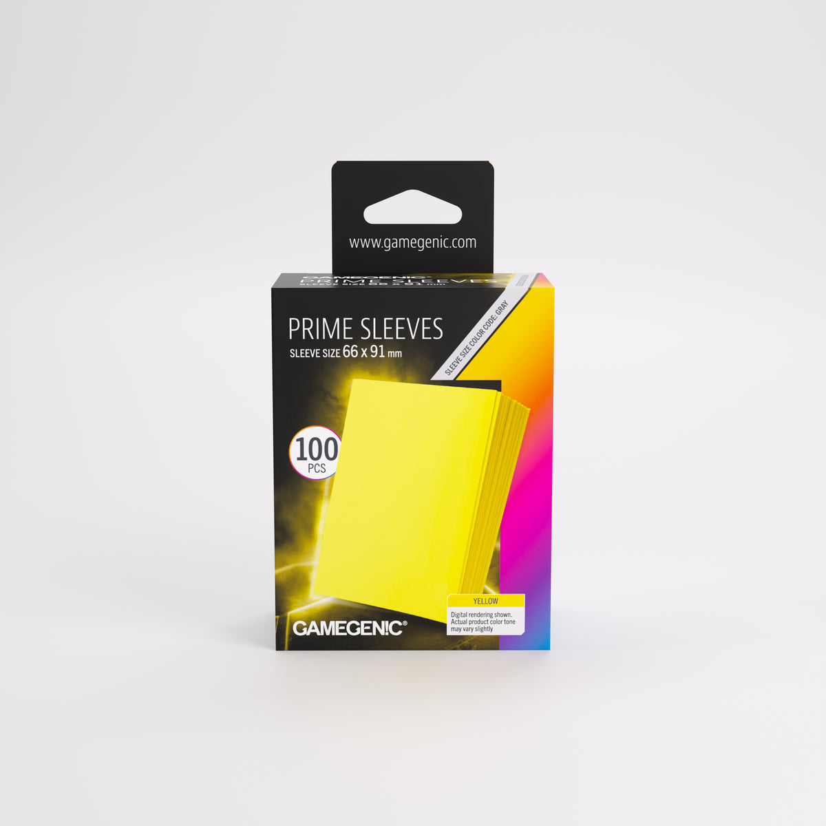 Gamegenic Prime Card Sleeves Yellow (66mm x 91mm) (100 Sleeves Per Pack)