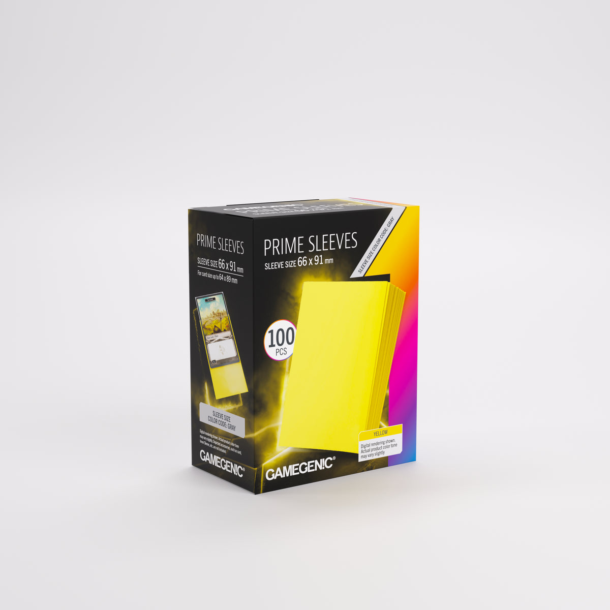 Gamegenic Prime Card Sleeves Yellow (66mm x 91mm) (100 Sleeves Per Pack)