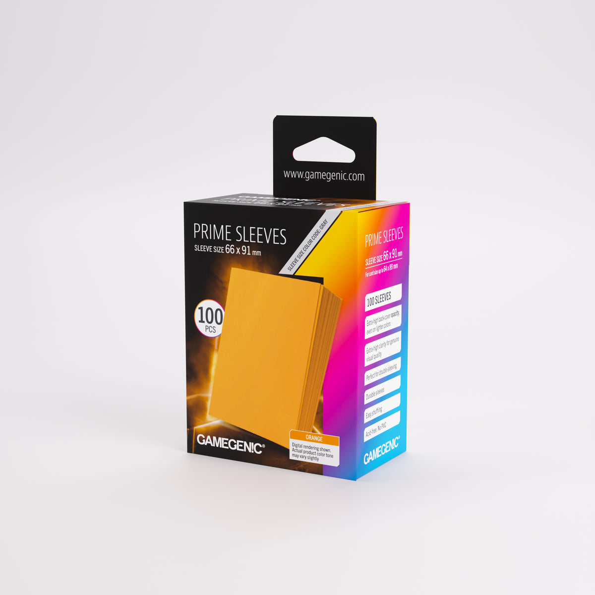 Gamegenic Prime Card Sleeves Orange (66mm x 91mm) (100 Sleeves Per Pack)