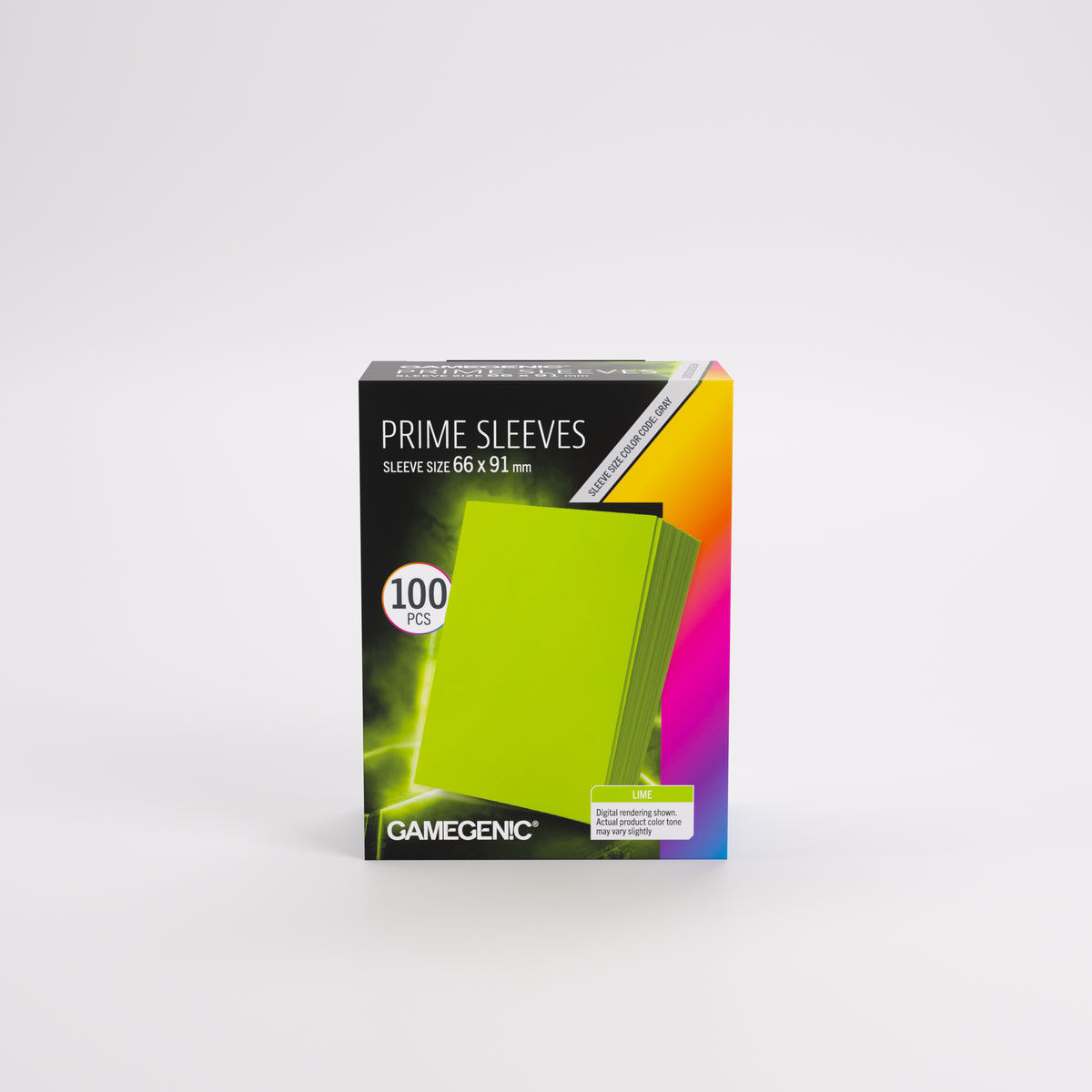 Gamegenic Prime Card Sleeves Lime (66mm x 91mm) (100 Sleeves Per Pack)