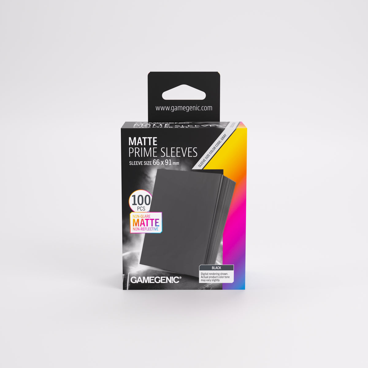 Gamegenic Matte Prime Card Sleeves Black (66mm x 91mm) (100 Sleeves Per Pack)