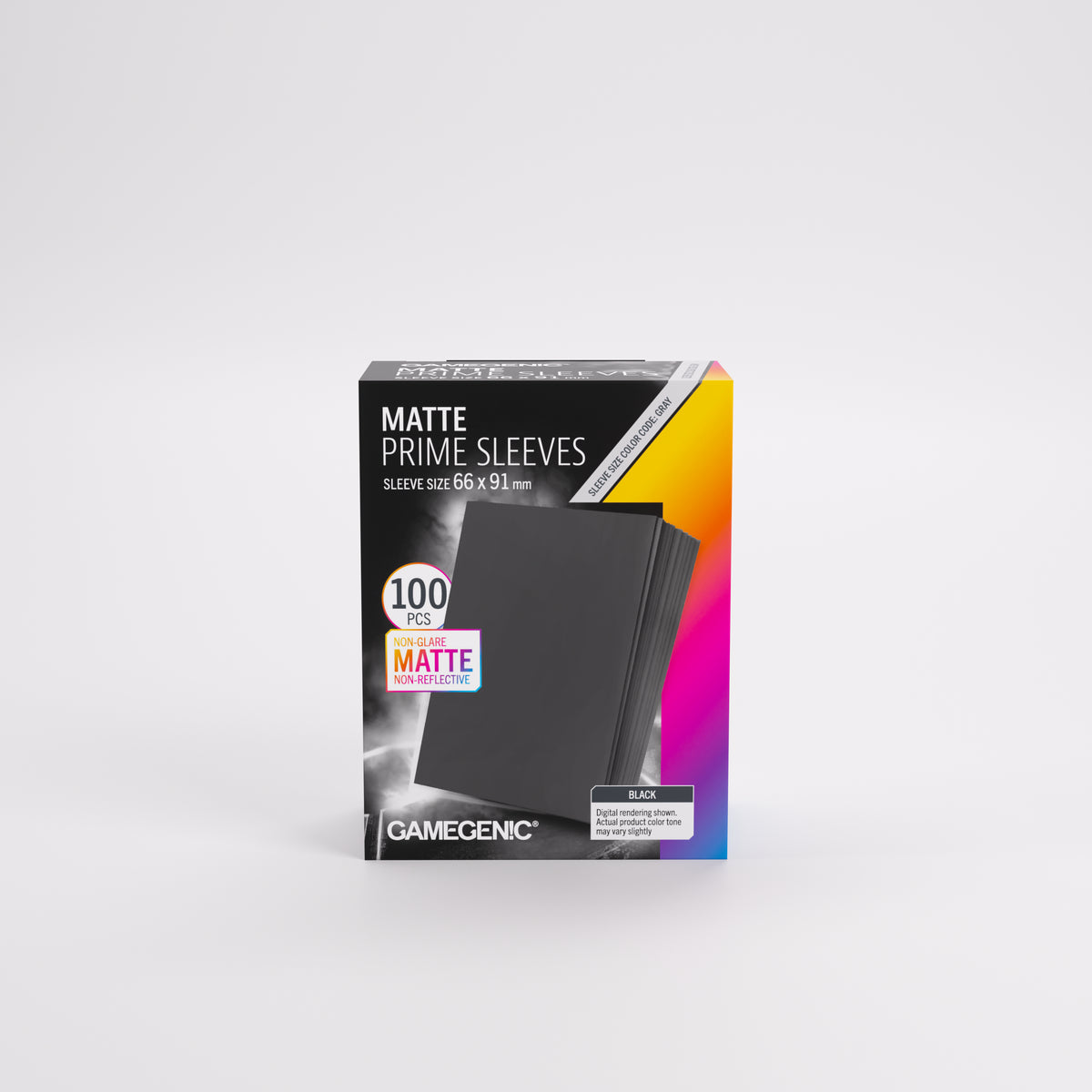Gamegenic Matte Prime Card Sleeves Black (66mm x 91mm) (100 Sleeves Per Pack)