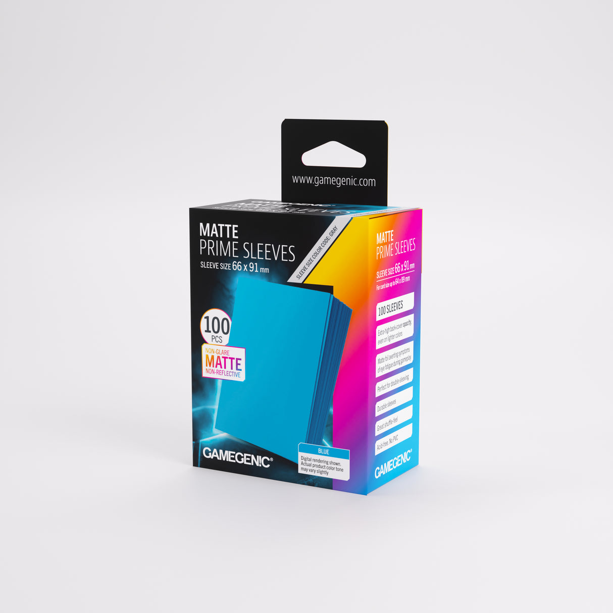 Gamegenic Matte Prime Card Sleeves - Blue (66mm x 91mm) (100 Sleeves Per Pack)
