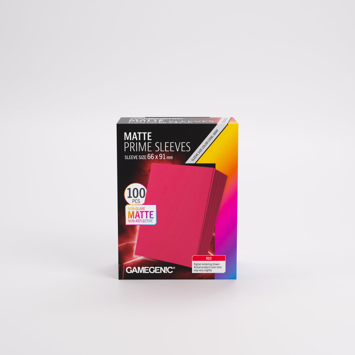 Gamegenic Matte Prime Card Sleeves Red (66mm x 91mm) (100 Sleeves Per Pack)