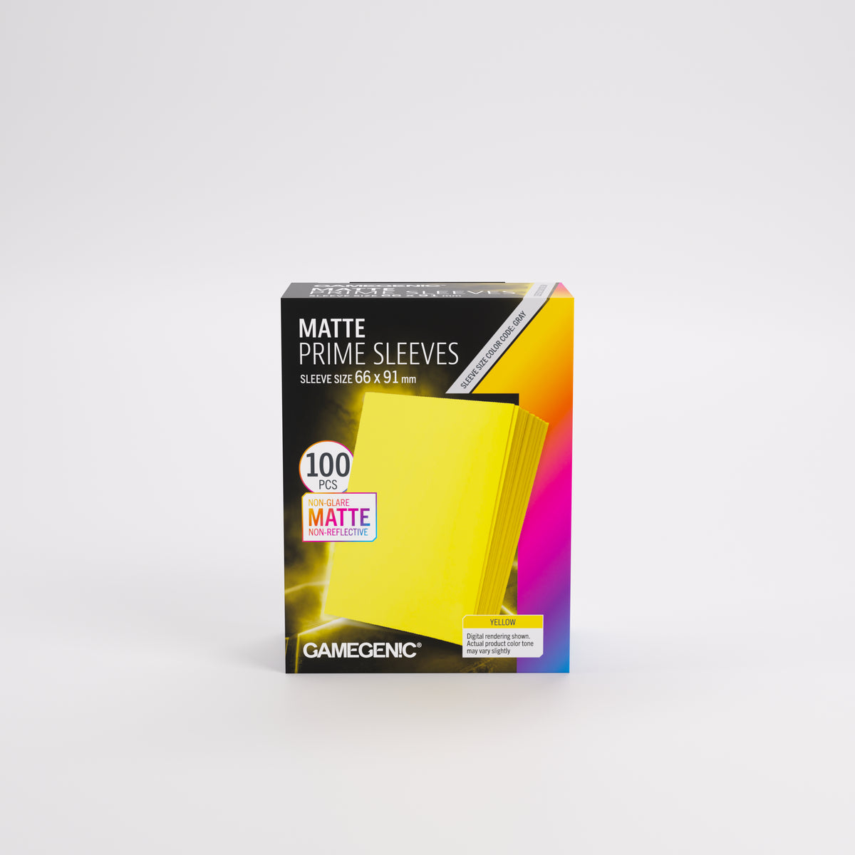 Gamegenic Matte Prime Card Sleeves - Yellow (66mm x 91mm) (100 Sleeves Per Pack)