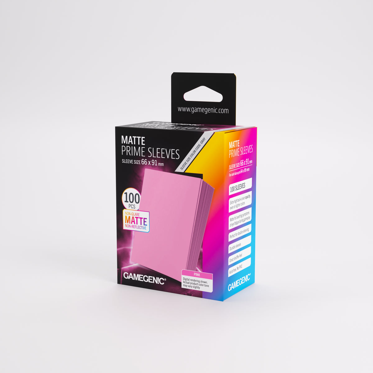 Gamegenic Matte Prime Card Sleeves Pink (66mm x 91mm) (100 Sleeves Per Pack)