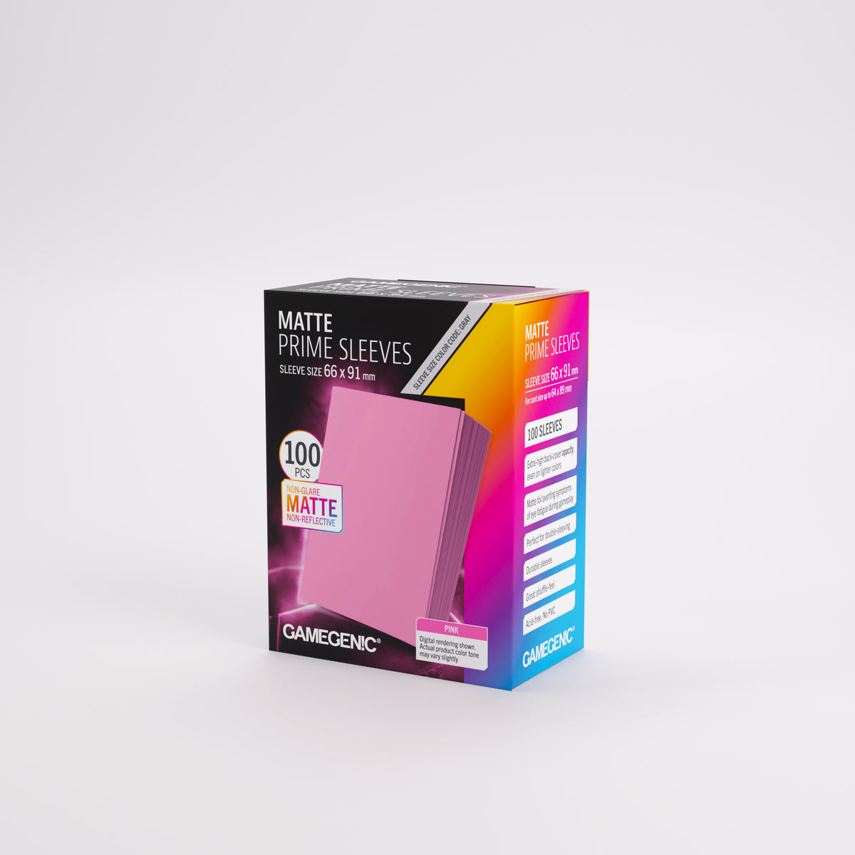 Gamegenic Matte Prime Card Sleeves Pink (66mm x 91mm) (100 Sleeves Per Pack)