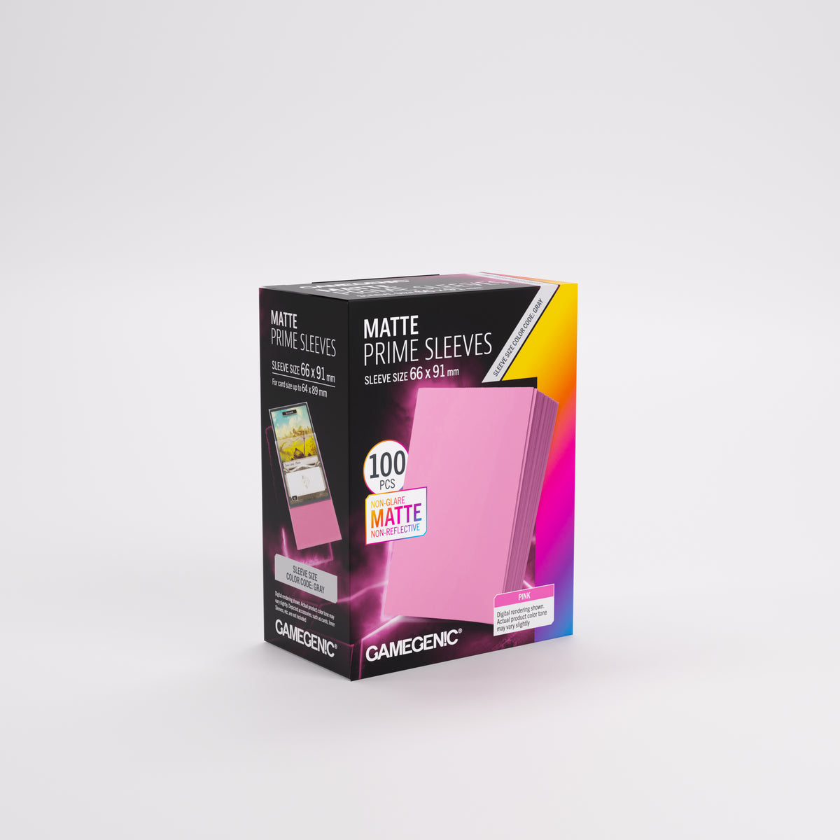 Gamegenic Matte Prime Card Sleeves Pink (66mm x 91mm) (100 Sleeves Per Pack)