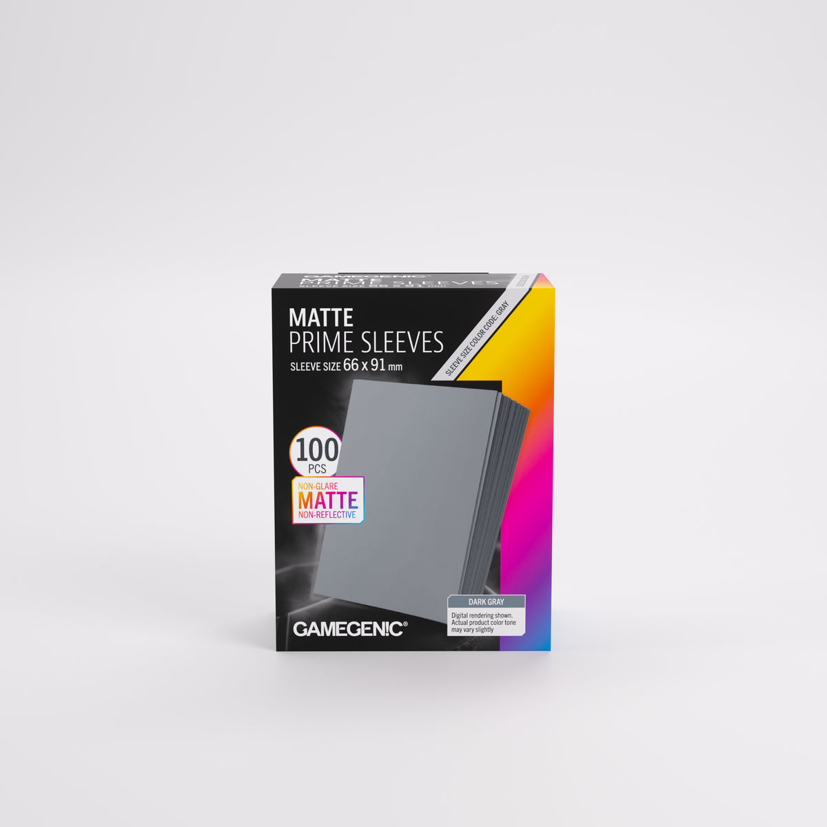 Gamegenic Matte Prime Card Sleeves Dark Gray (66mm x 91mm) (100 Sleeves Per Pack)