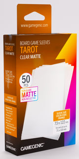 Gamegenic Board Game Card Sleeves - Tarot Clear Matte (73mm x 122mm) (50 Sleeves Per Pack)