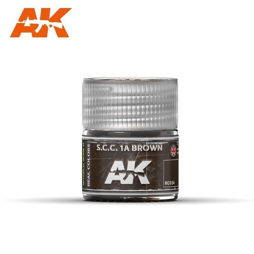 AK Interactive Real Colors - Acrylic Lacquer Paint 10ml bottle - S.C.C. 1A Brown