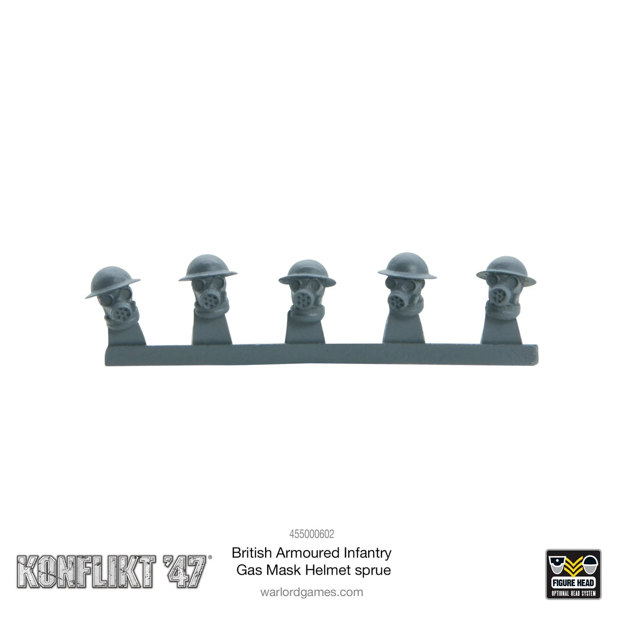 British Armoured Infantry Gas Mask Helmet Sprue