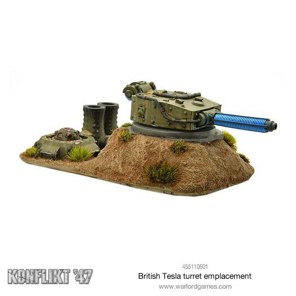 Konflikt ’47 British Tesla turret emplacement