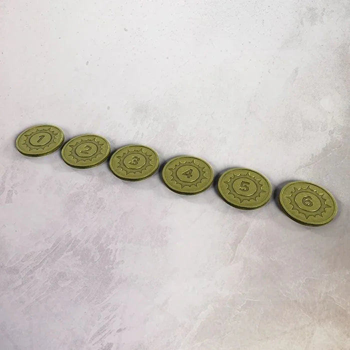 One page Rules - Grimdark Future - Metal Objective Markers (6) - Pre-Order