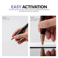 Gaahleri Water Based Acrylic Ink Metallic Series Markers