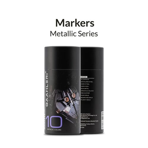 Gaahleri Water Based Acrylic Ink Metallic Series Markers