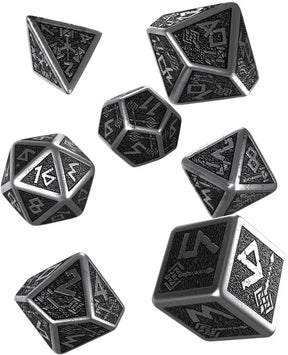 Q Workshop - Dwarven Metal & Black Dice Set 7