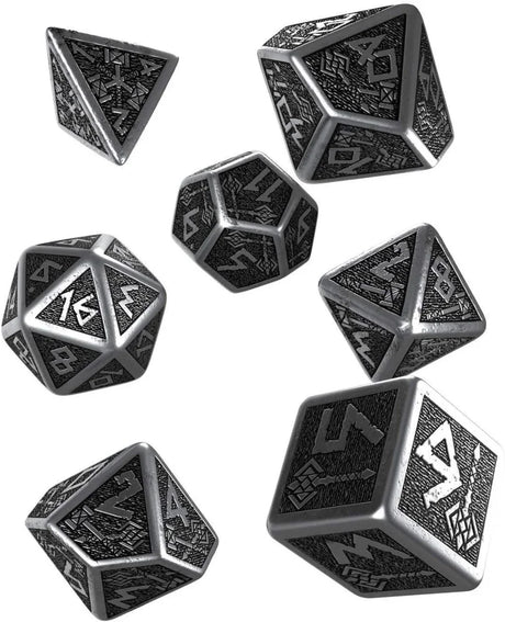 Q Workshop - Dwarven Metal & Black Dice Set 7