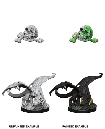 D&D Nolzurs Marvelous Unpainted Miniatures Black Dragon Wyrmling