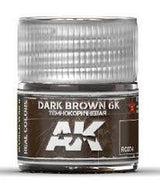 AK Interactive Real Colors - Acrylic Lacquer Paint 10ml bottle - DARK BROWN 6K